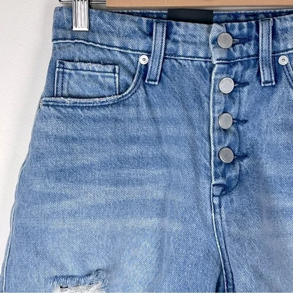 Blank NYC | Retro Warren High Rise Distressed Denim Shorts | 26 - Picture 6 of 14